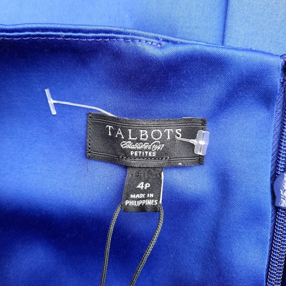 Talbots High Neck Twist Front Sleeveless Short Dress Wedding MOB Spring 4P NEW - Picture 9 of 13